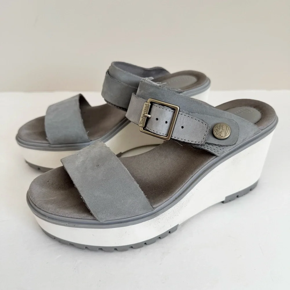 Timberland Koralyn Wedge Sz 6.5 Gray